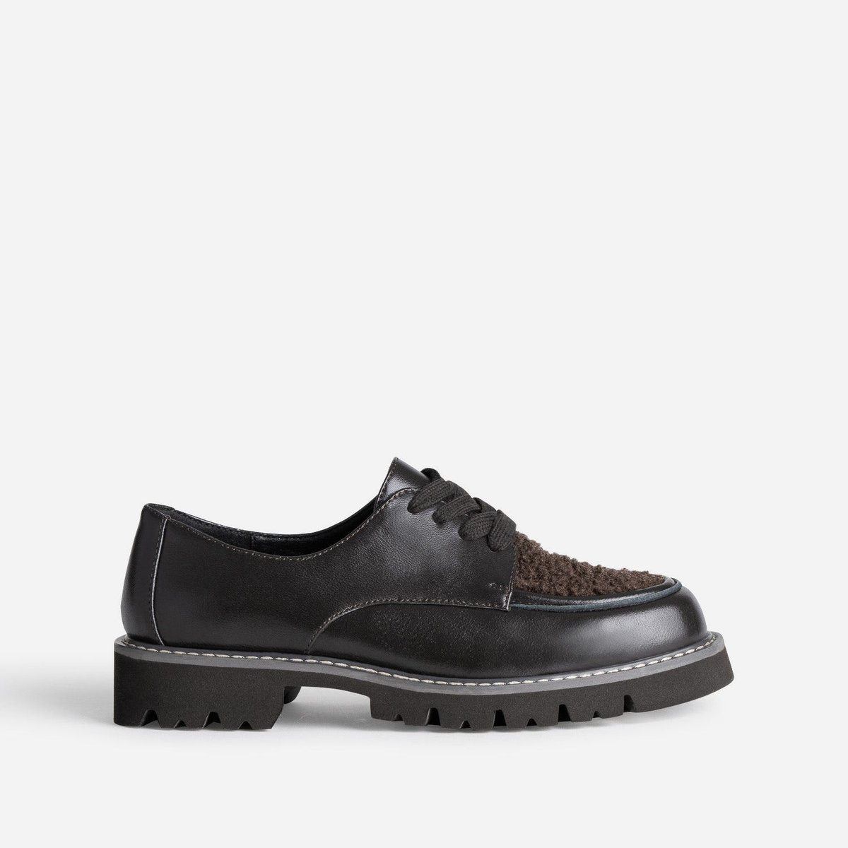 Derby en cuir FRANCIZA chocolat, ERAM