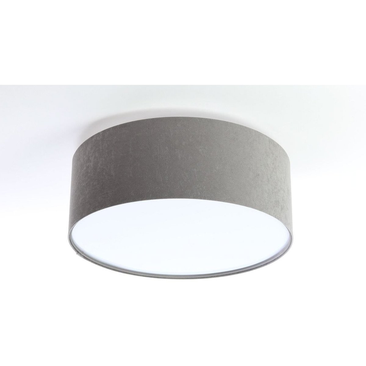 Plafonnier en tissu, DEKO velours gris clair intérieur blanc, BPS KONCEPT