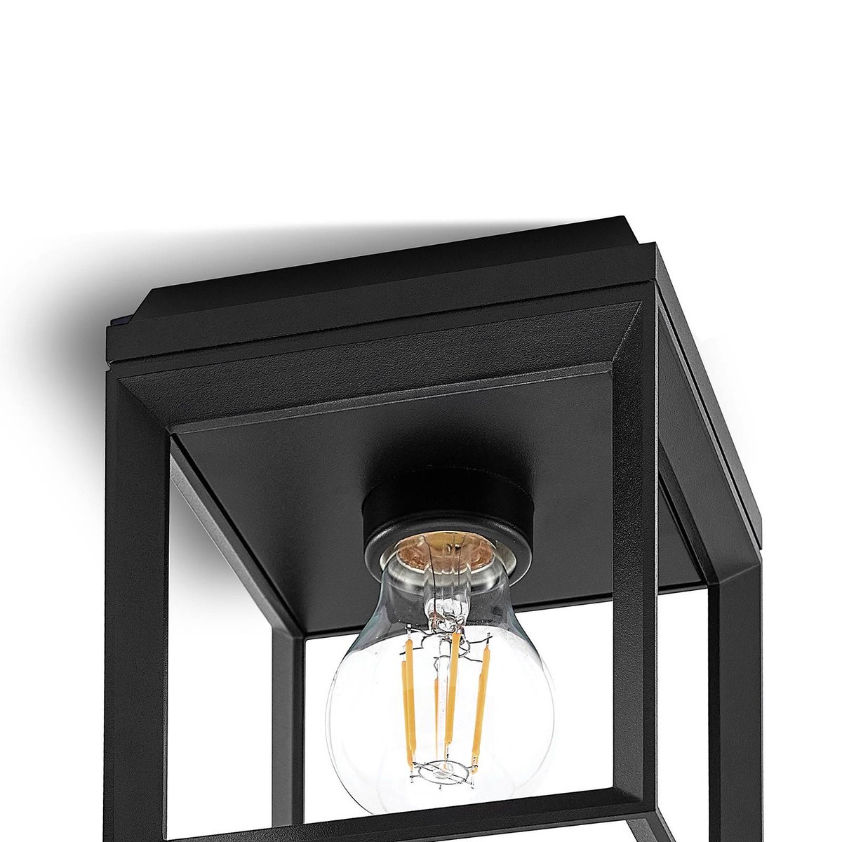 Plafonnier en métal vintage, Cayla noir (ral 9005), ARCCHIO
