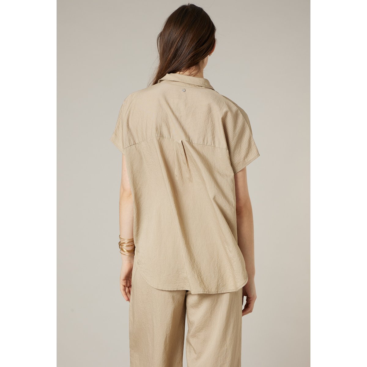 Blouse beige femme fluide NOEFI beige, DEELUXE