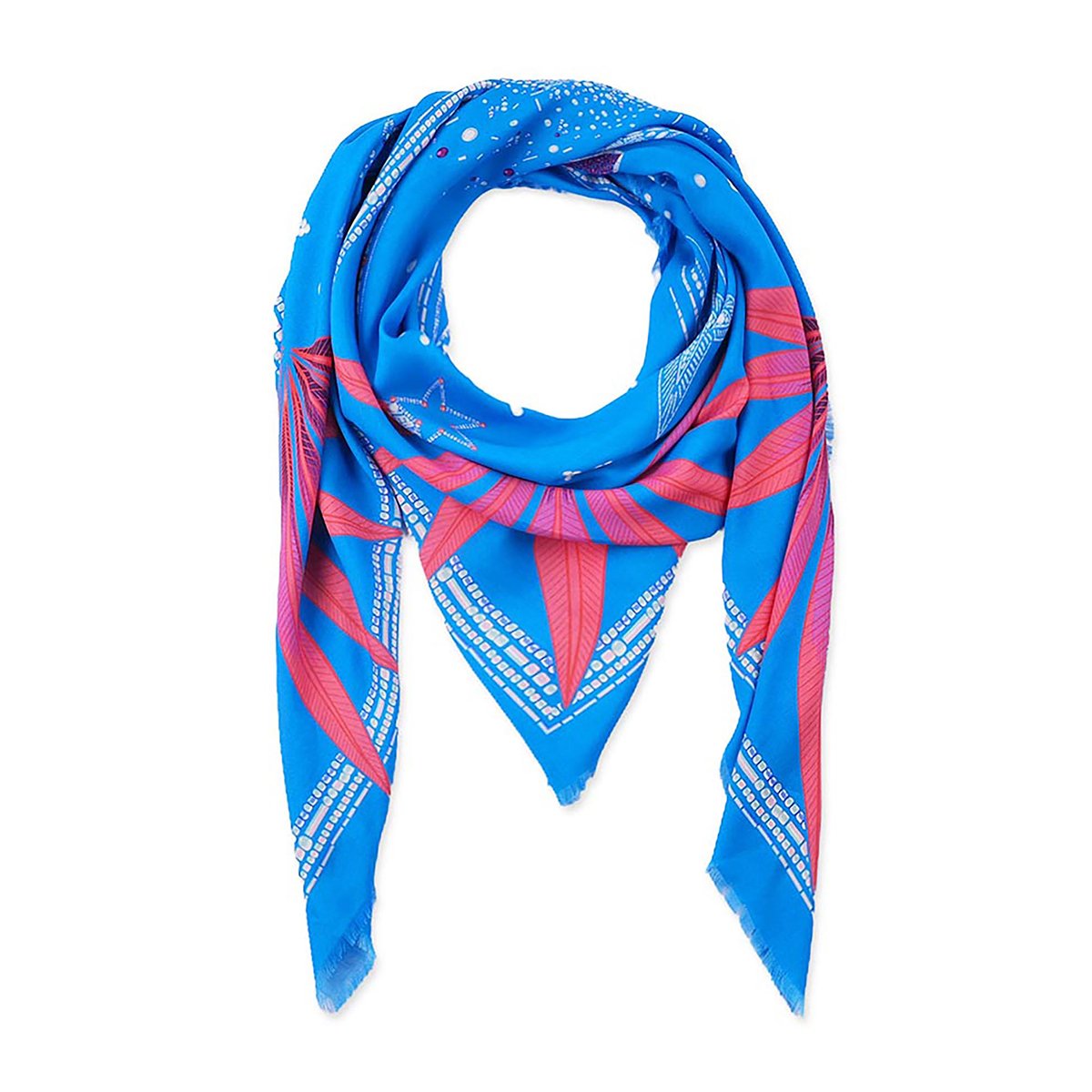 Foulard imprimé COMETE bleu, WILD