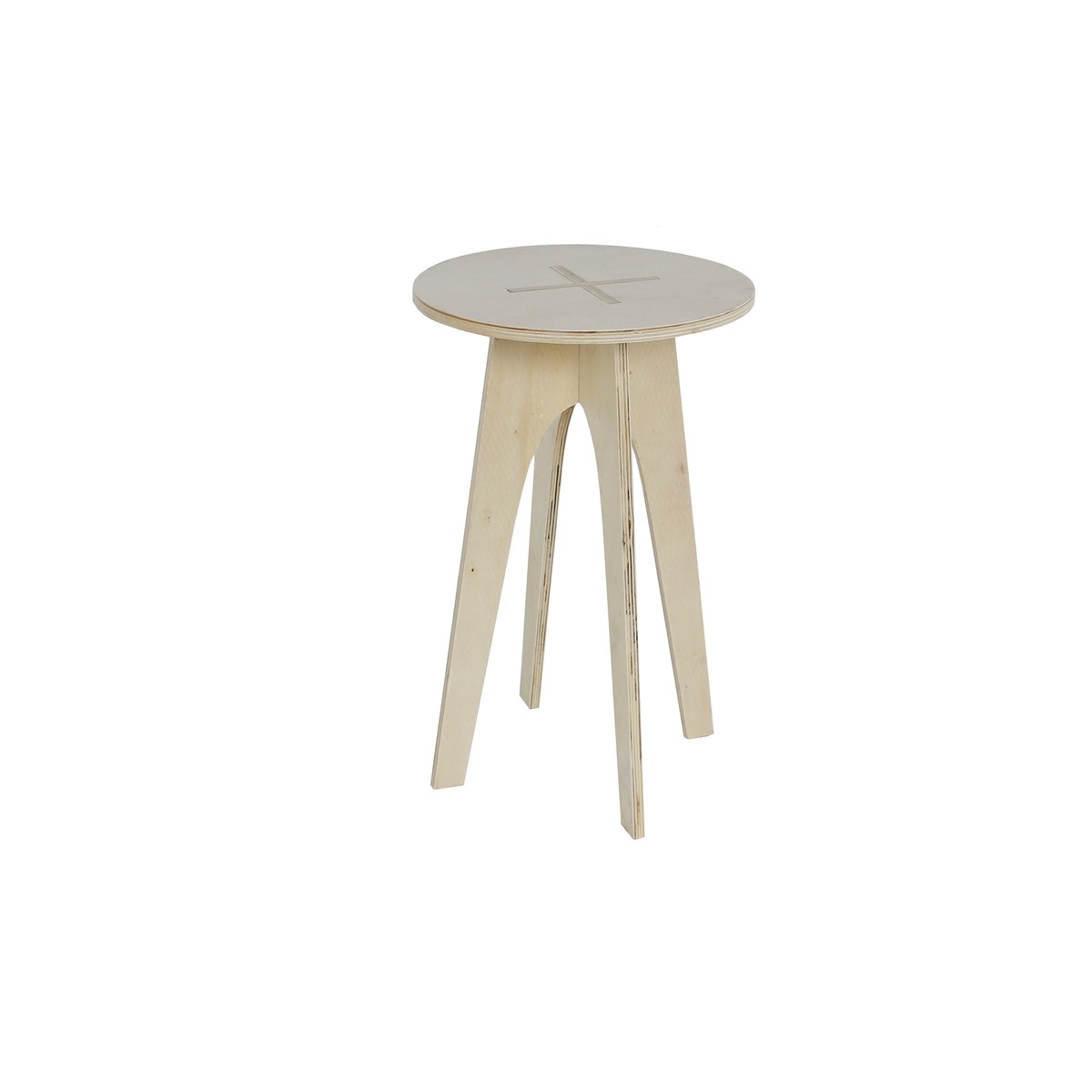 Tabouret rond SIMPLICITY beige, FACTORY