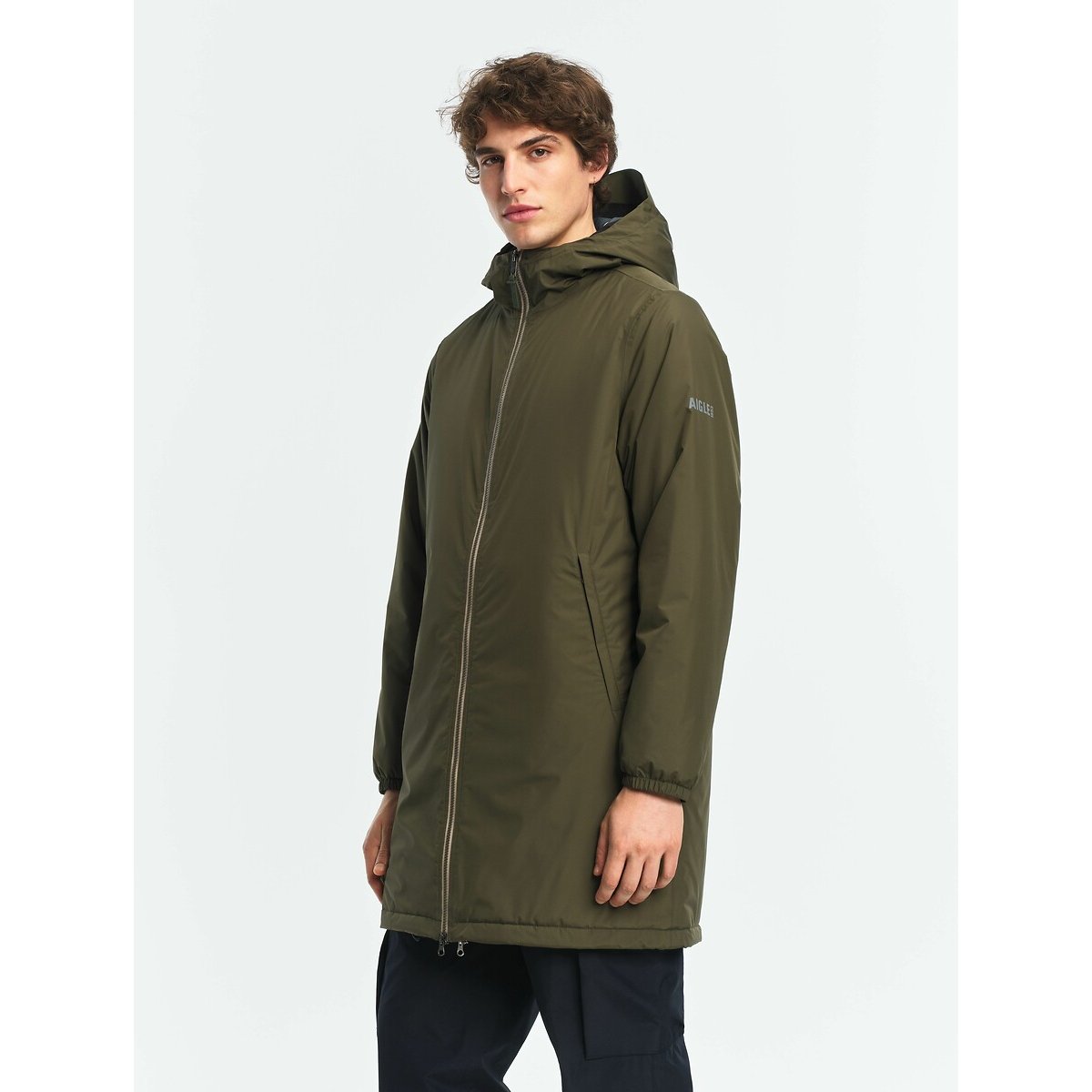 Parka larga impermeable unisex MTD caqui, AIGLE