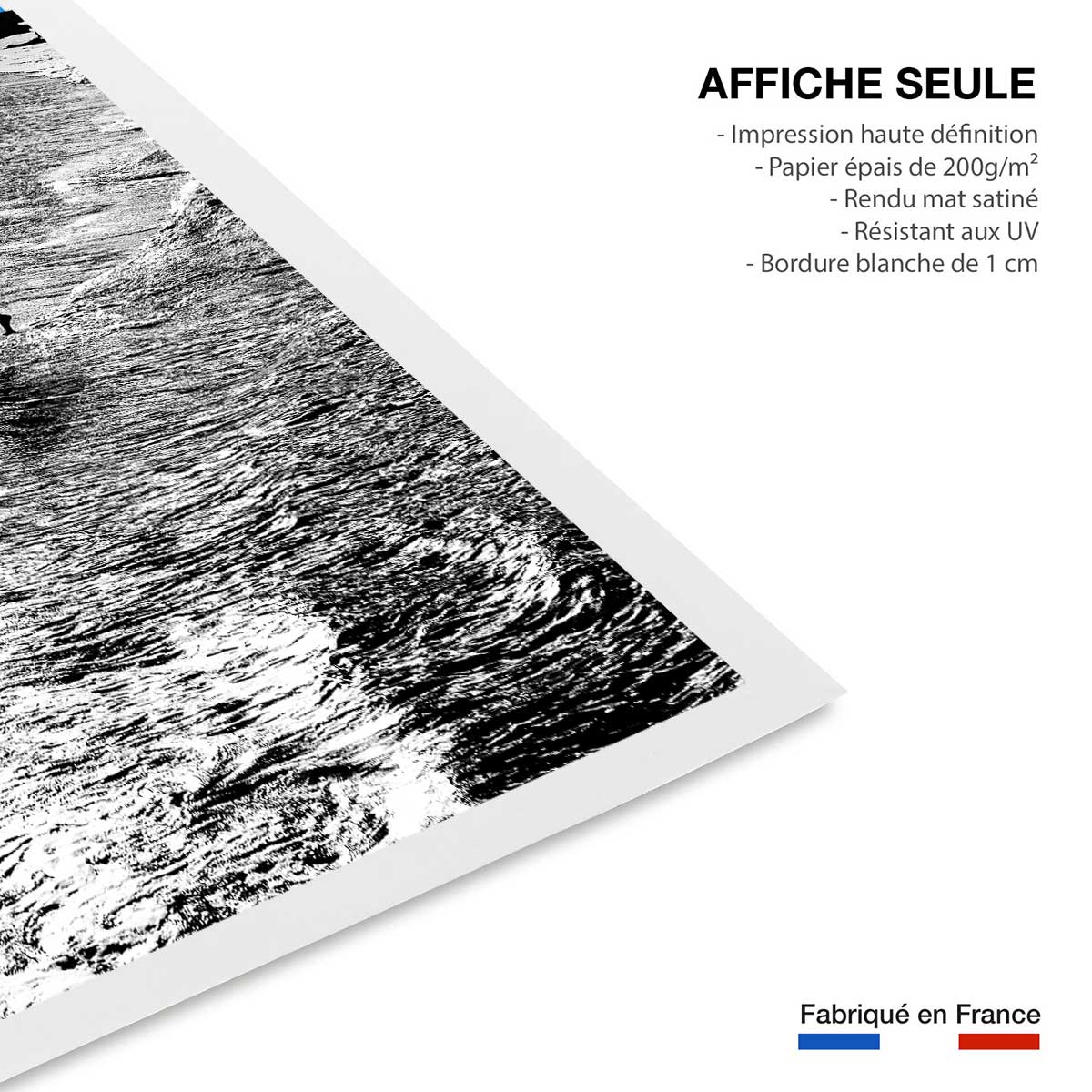 Poster surf au clair de lune affiche seule, HEXOA