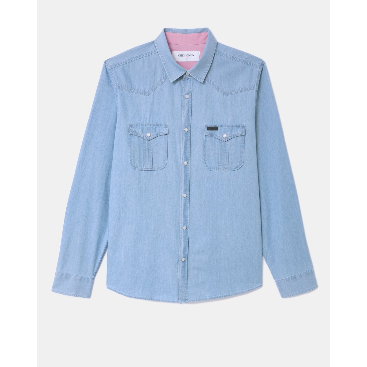 Chemise en coton DENZEL bleu ciel, CHEVIGNON
