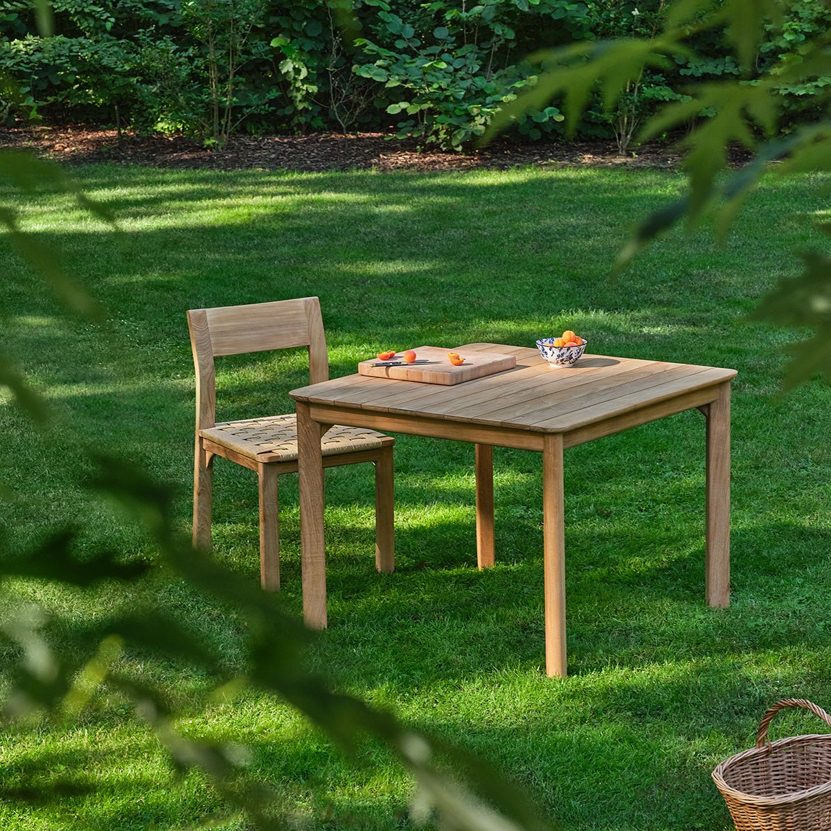 Table de jardin en teck 4 personnes PIANA naturel, BERAH GETAH