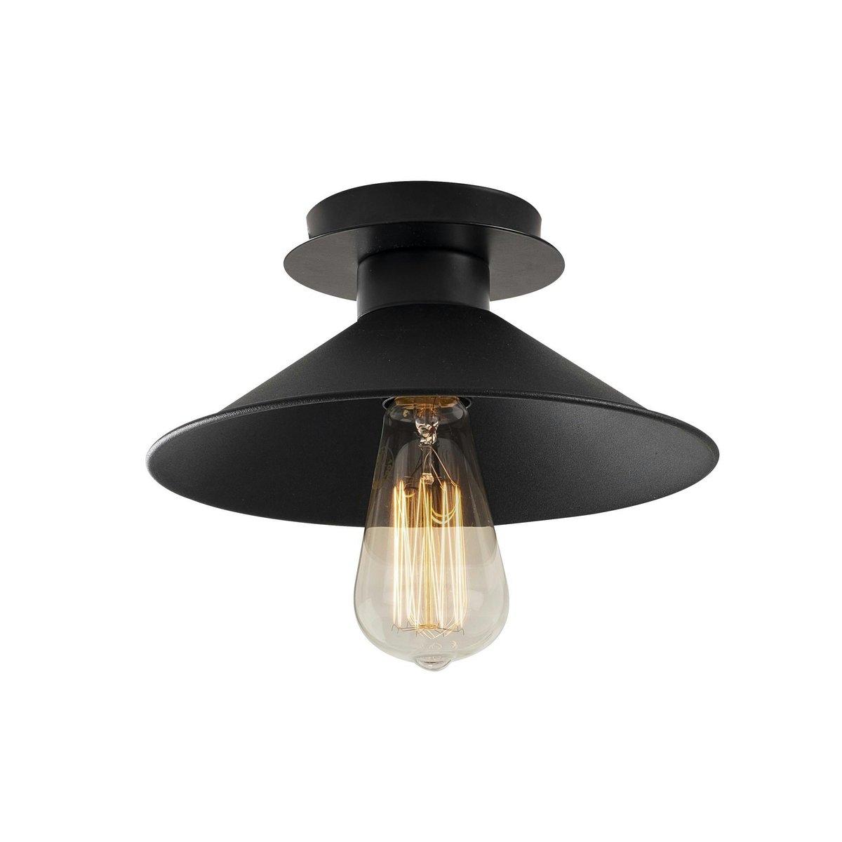 Plafonnier vintage en métal URLA noir, PIER IMPORT