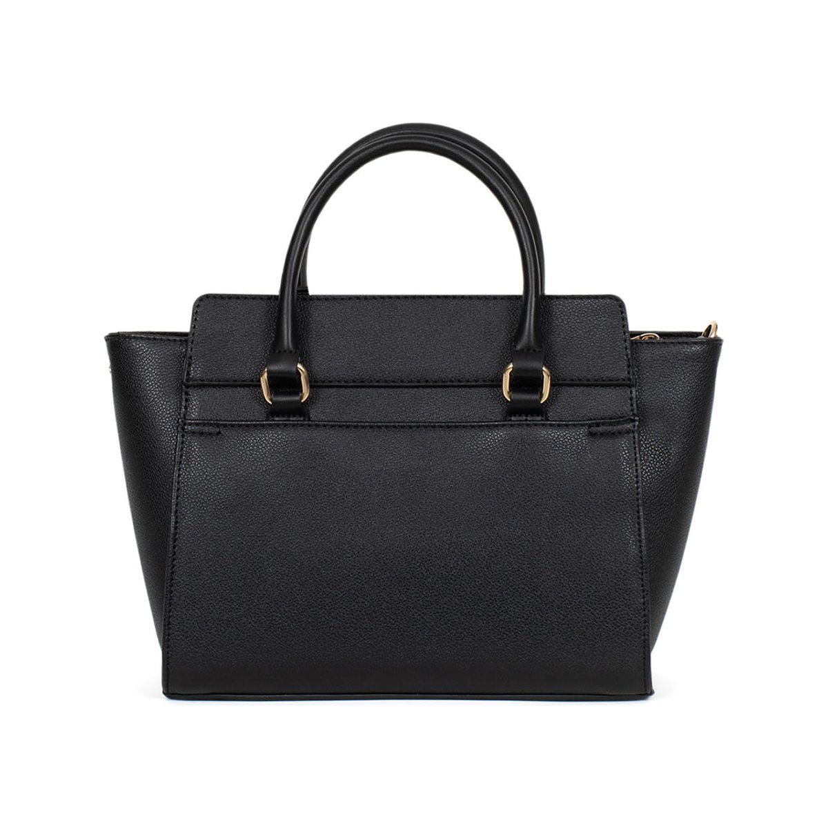 Sac porté main 2 poignées MAÉ noir, HEXAGONA