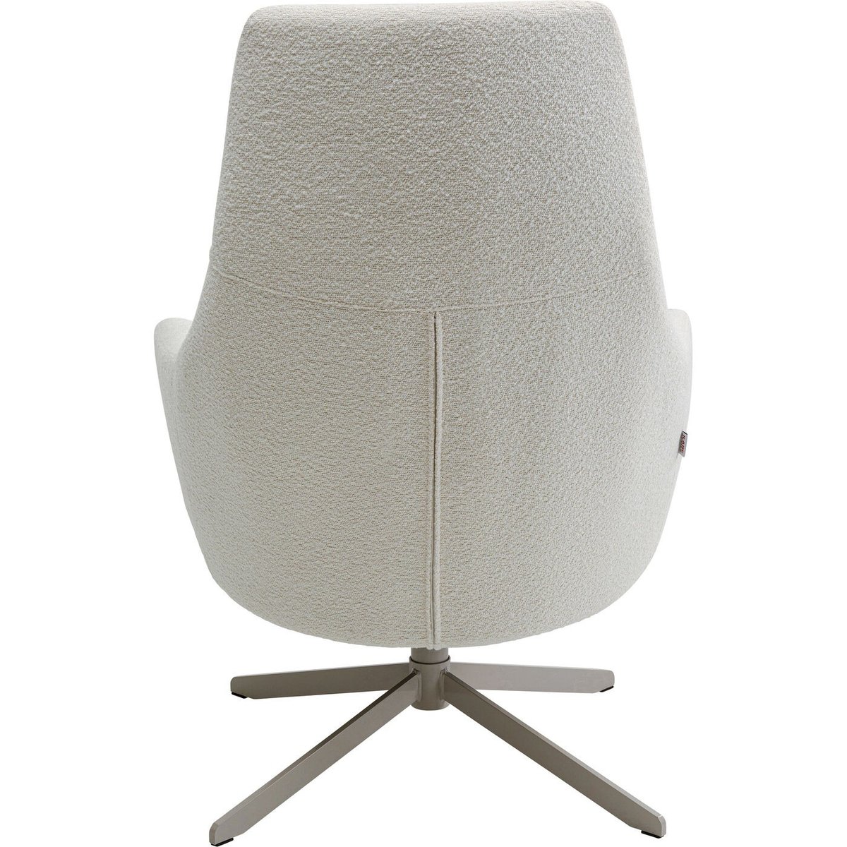 Fauteuil pivotant en polyester bouclé, MIMI crème, KARE DESIGN