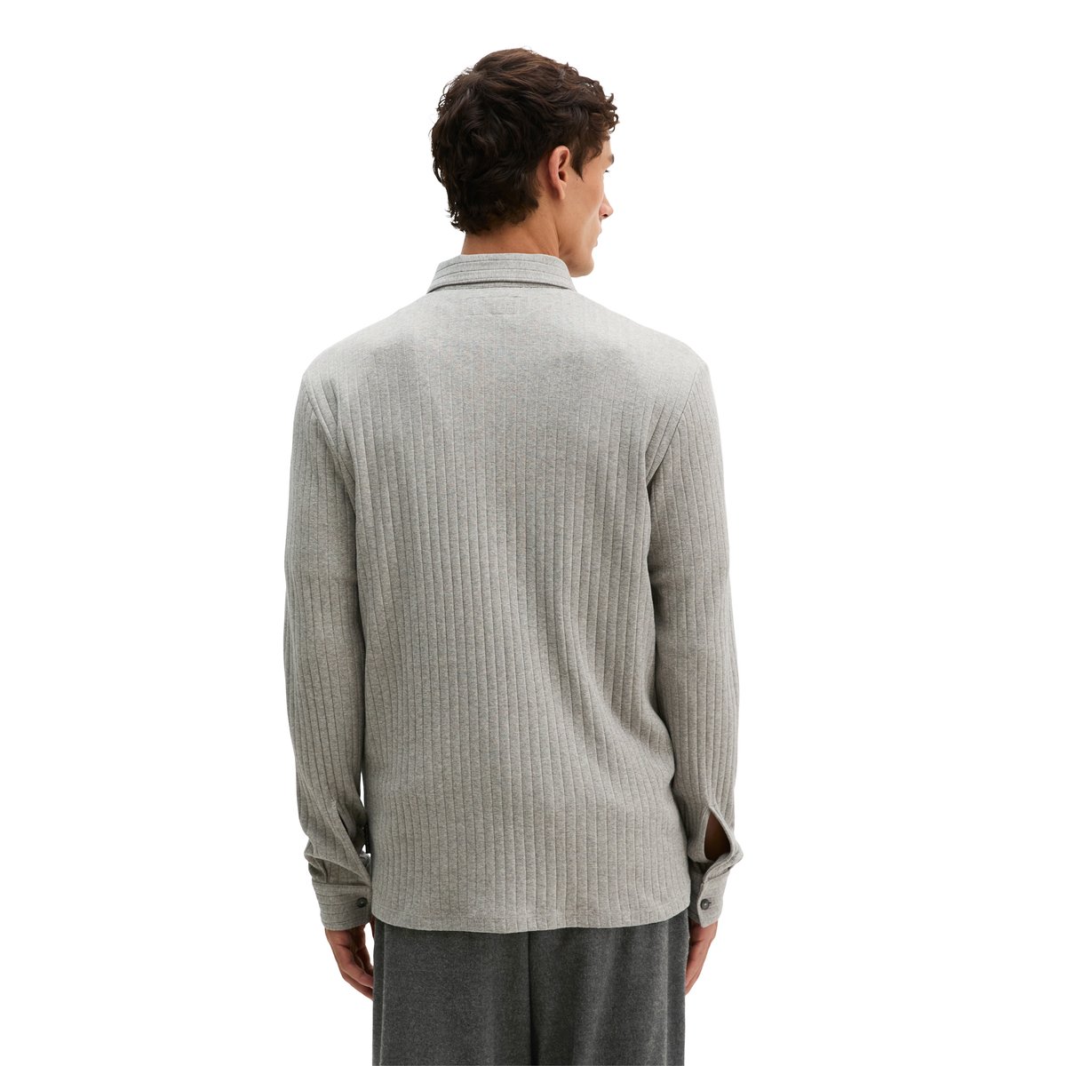 T-shirt en jersey, coupe classique à structure nervurée marron, MARC O'POLO