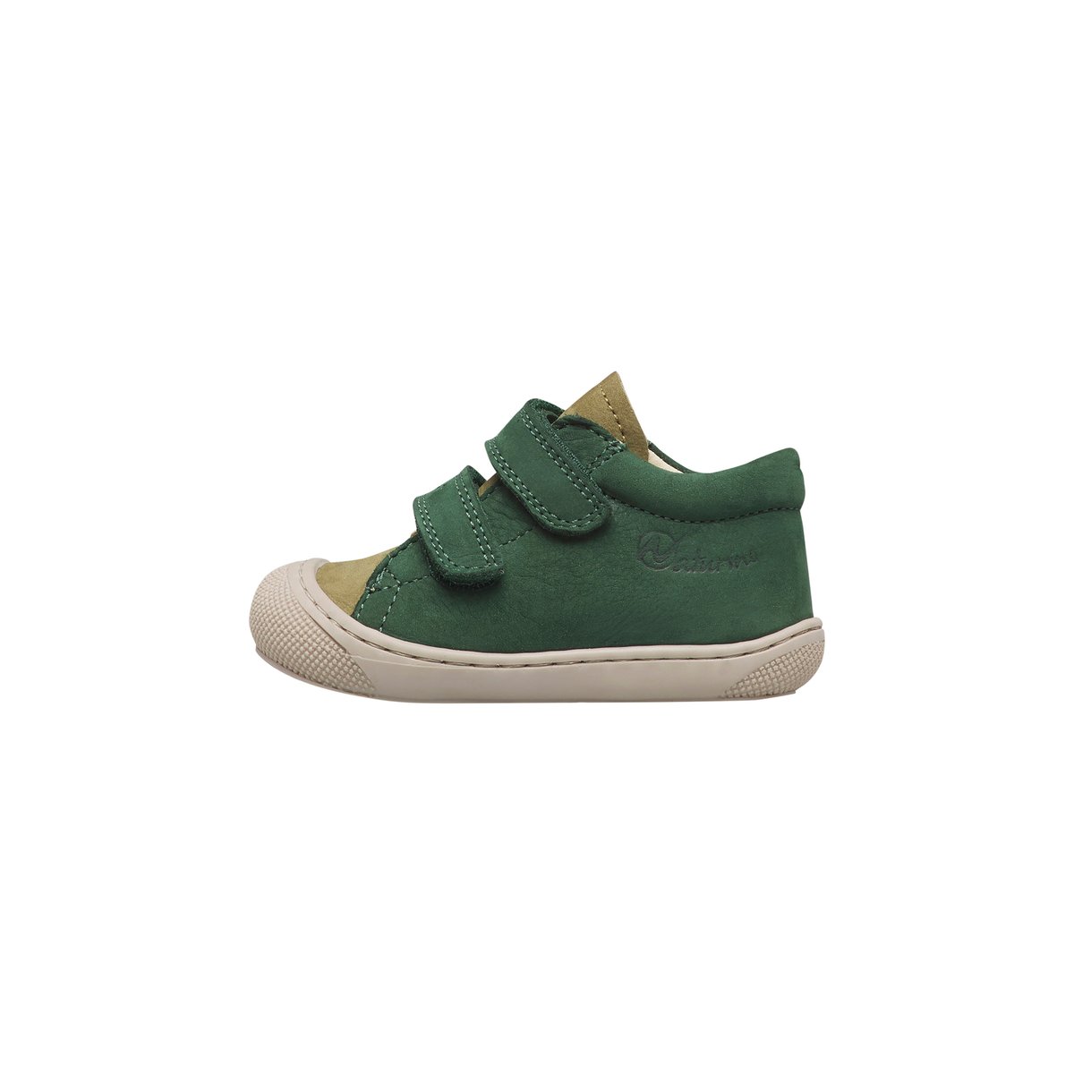 Chaussures premiers pas en cuir COCOON VL vert-kaki, NATURINO