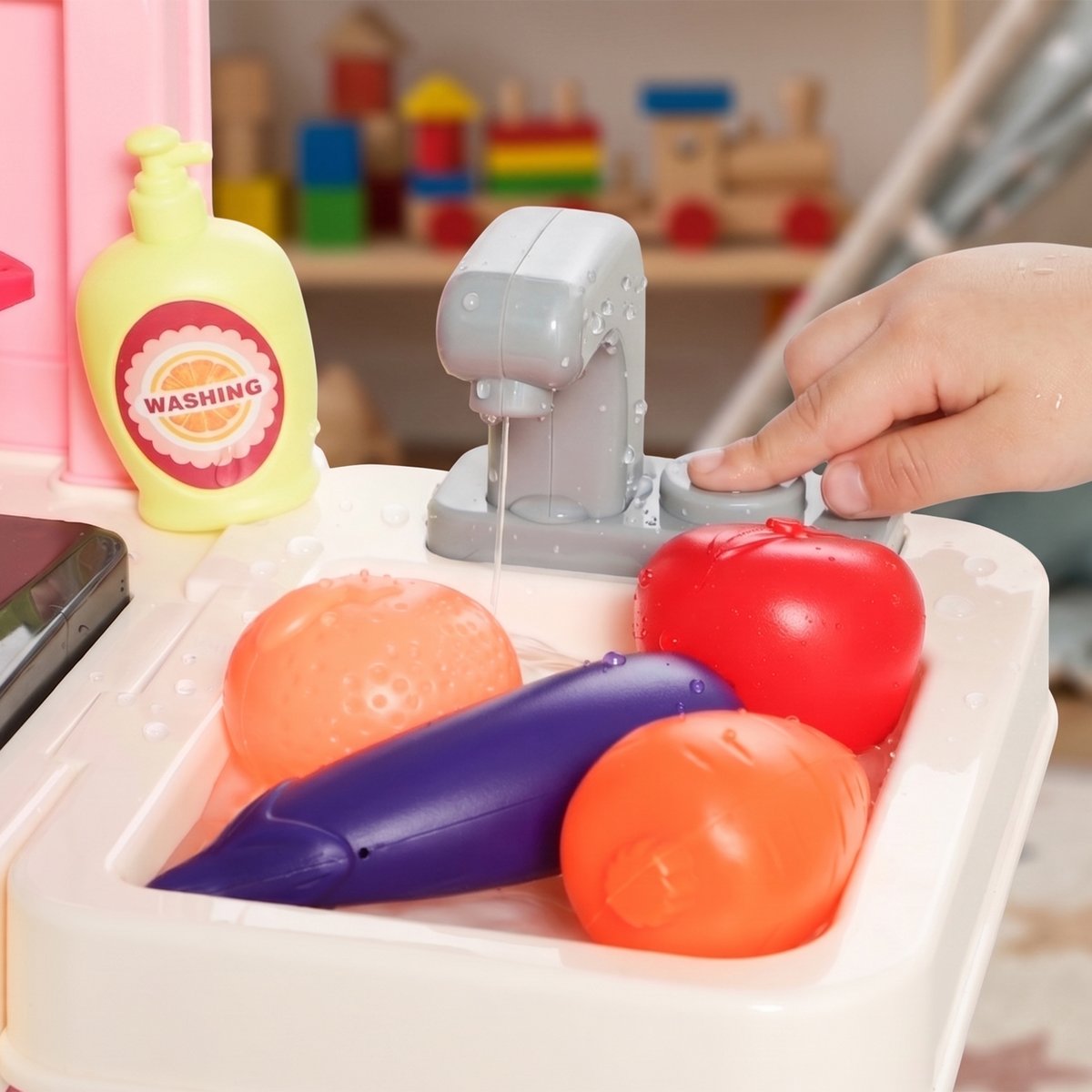 Ensemble de cuisine pour enfants Plastique rose, blanc, AIYAPLAY