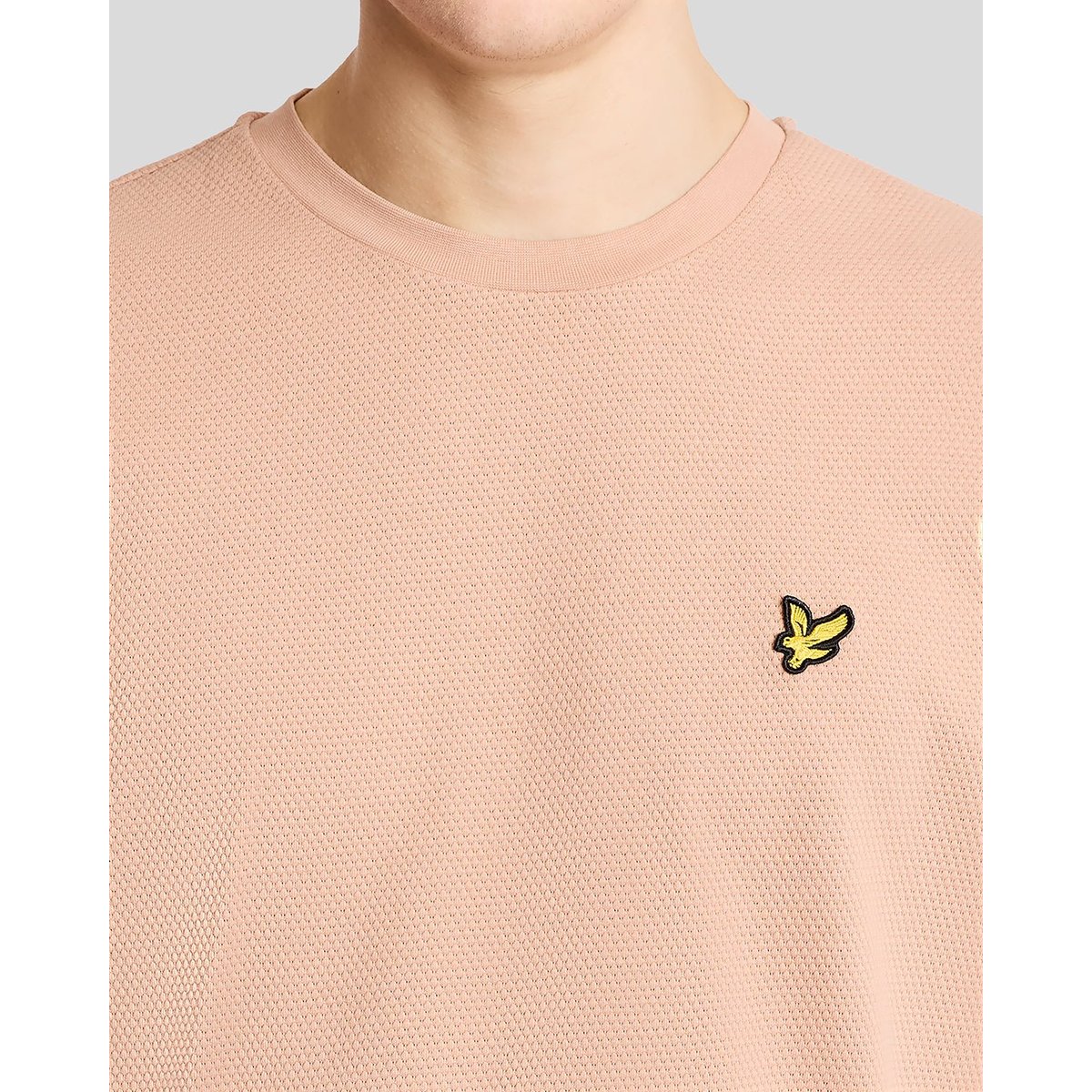 T-shirt jacquard texturé brun orge, LYLE & SCOTT