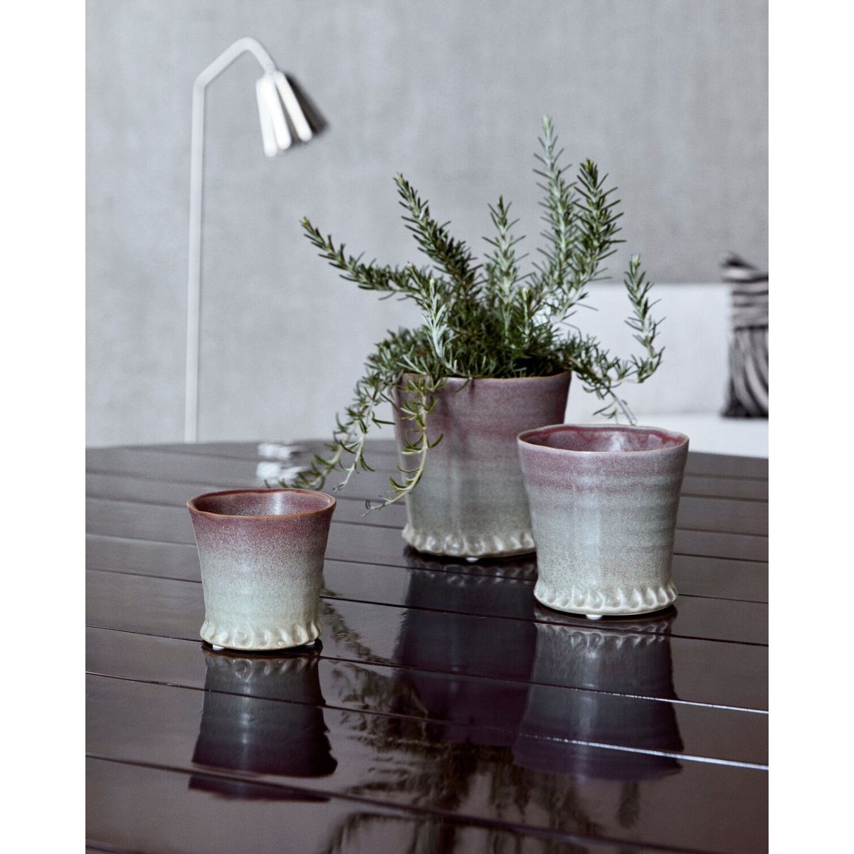 Lot de 3 cache-pots Ville vert, rouge, HOUSE DOCTOR