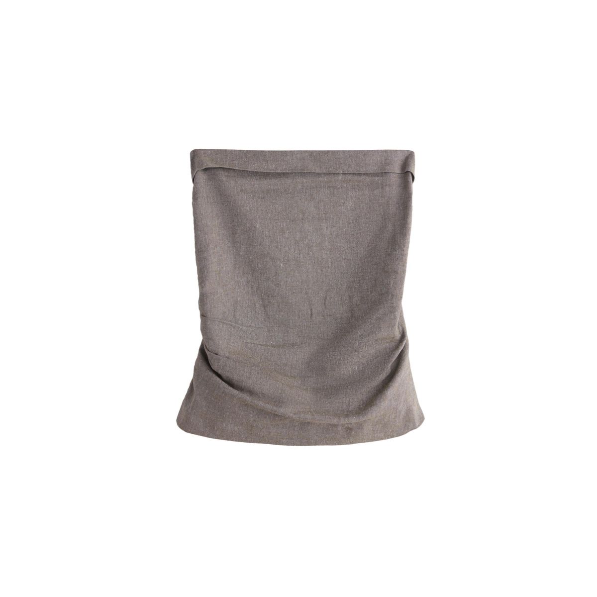 Top bandeau froncé en lin majoritaire marron, NEXT