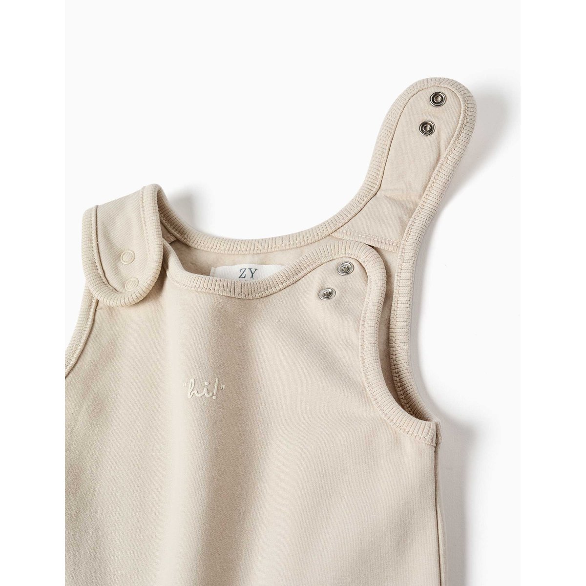 Ensemble body et combinaison en coton gris clair, ZIPPY