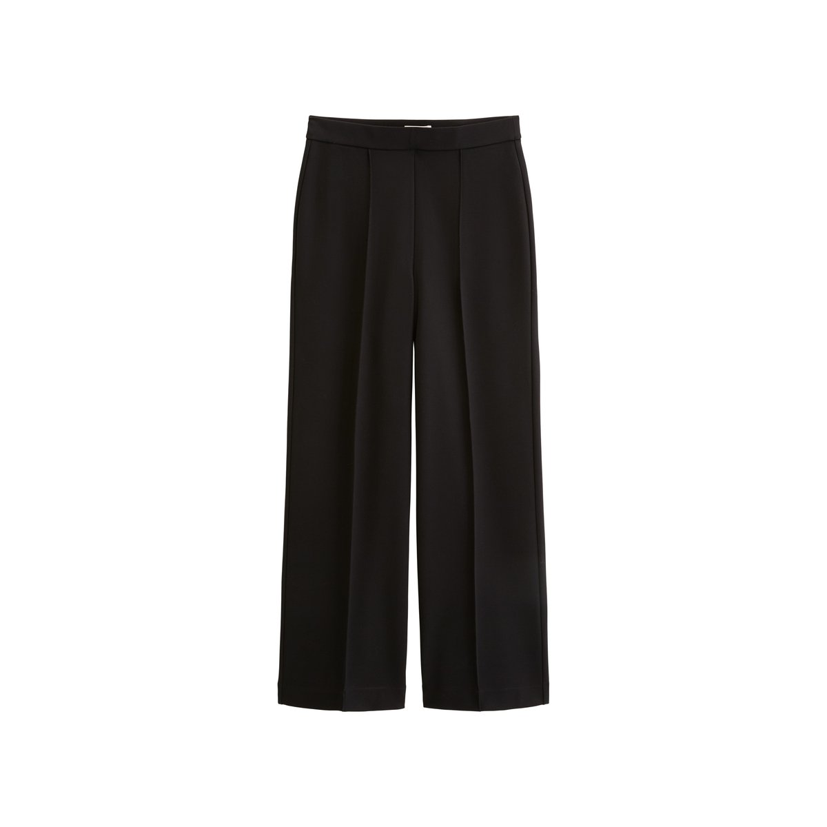 Pantalon en jersey à enfiler, coupe large en interlock doux noir, MARC O'POLO