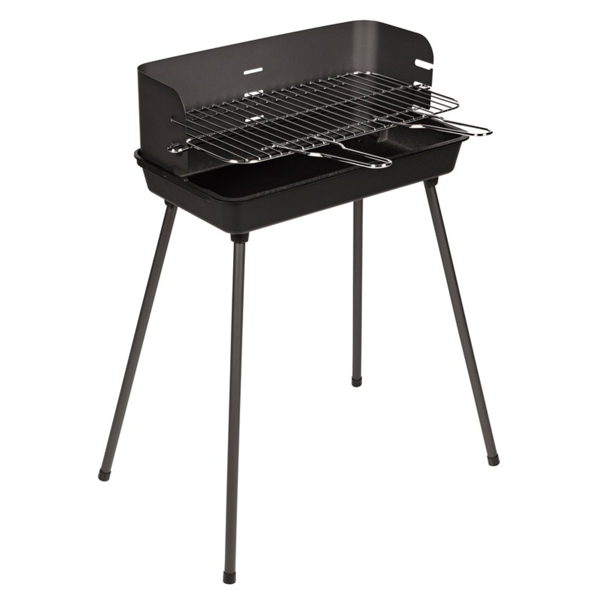 Barbecue à charbon avec cuve en fonte noir, SOMAGIC