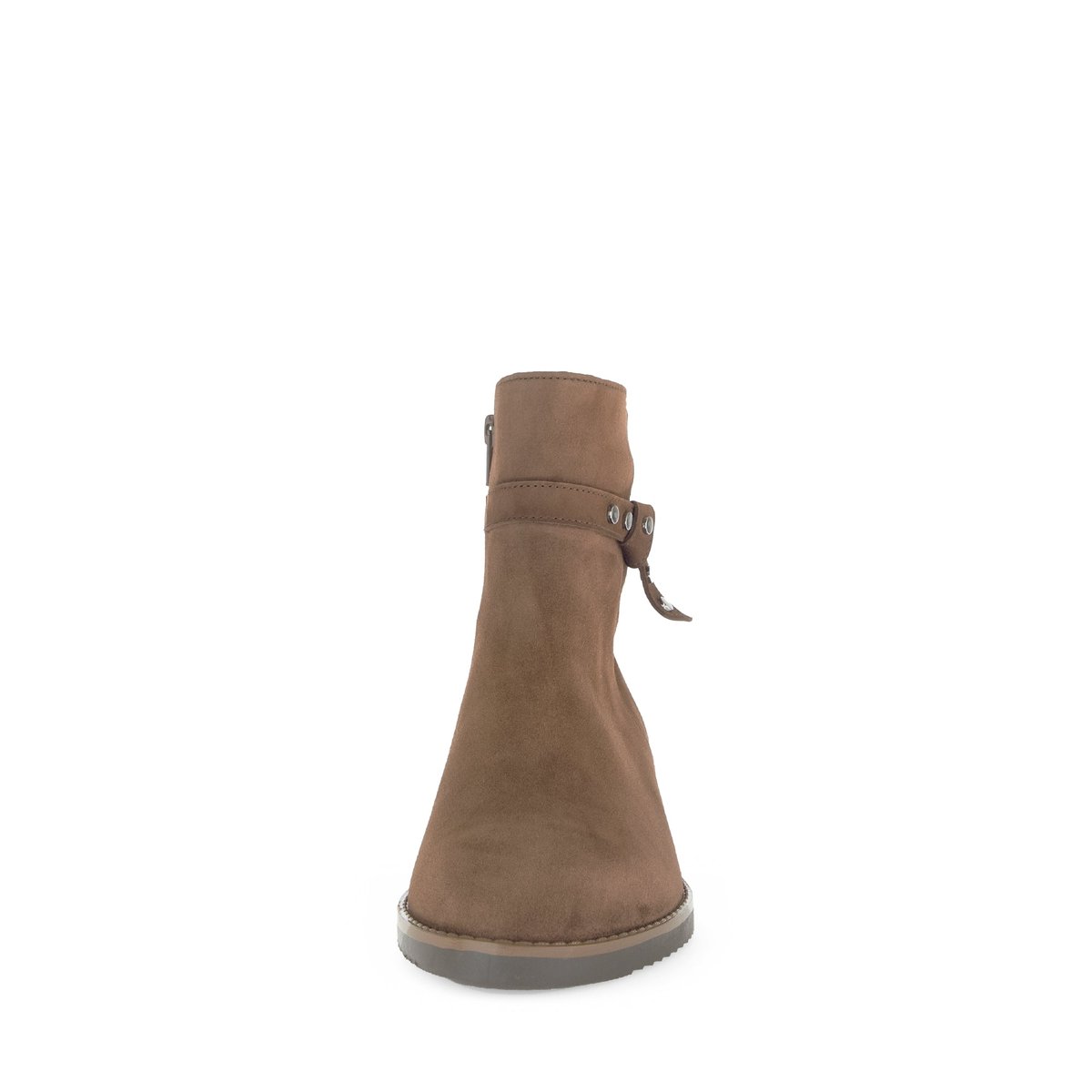 Bottines en velours à talon décroché cognac velours, GABOR