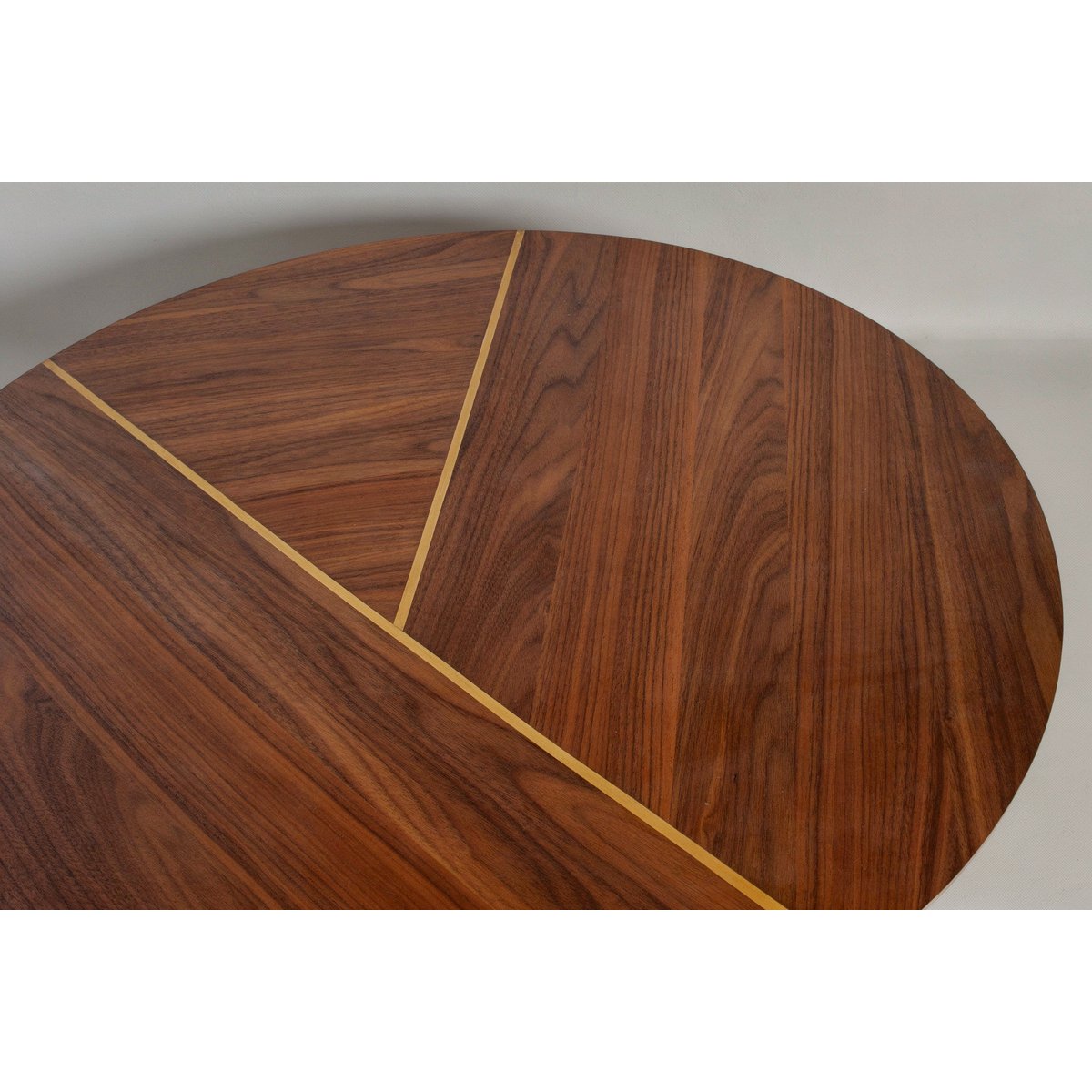 Table basse ronde en bois LIGNA bois foncé, PRODUIT INTERIEUR BRUT