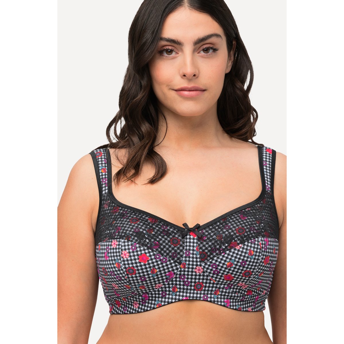 Soutien-gorge de maintien avec dentelle et noir, ULLA POPKEN