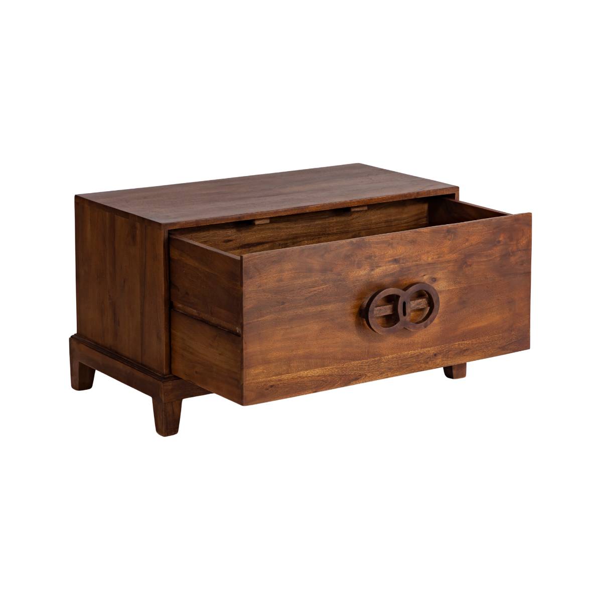Table basse en bois d'acacia QUILLA bois foncé, MADE IN MEUBLES 