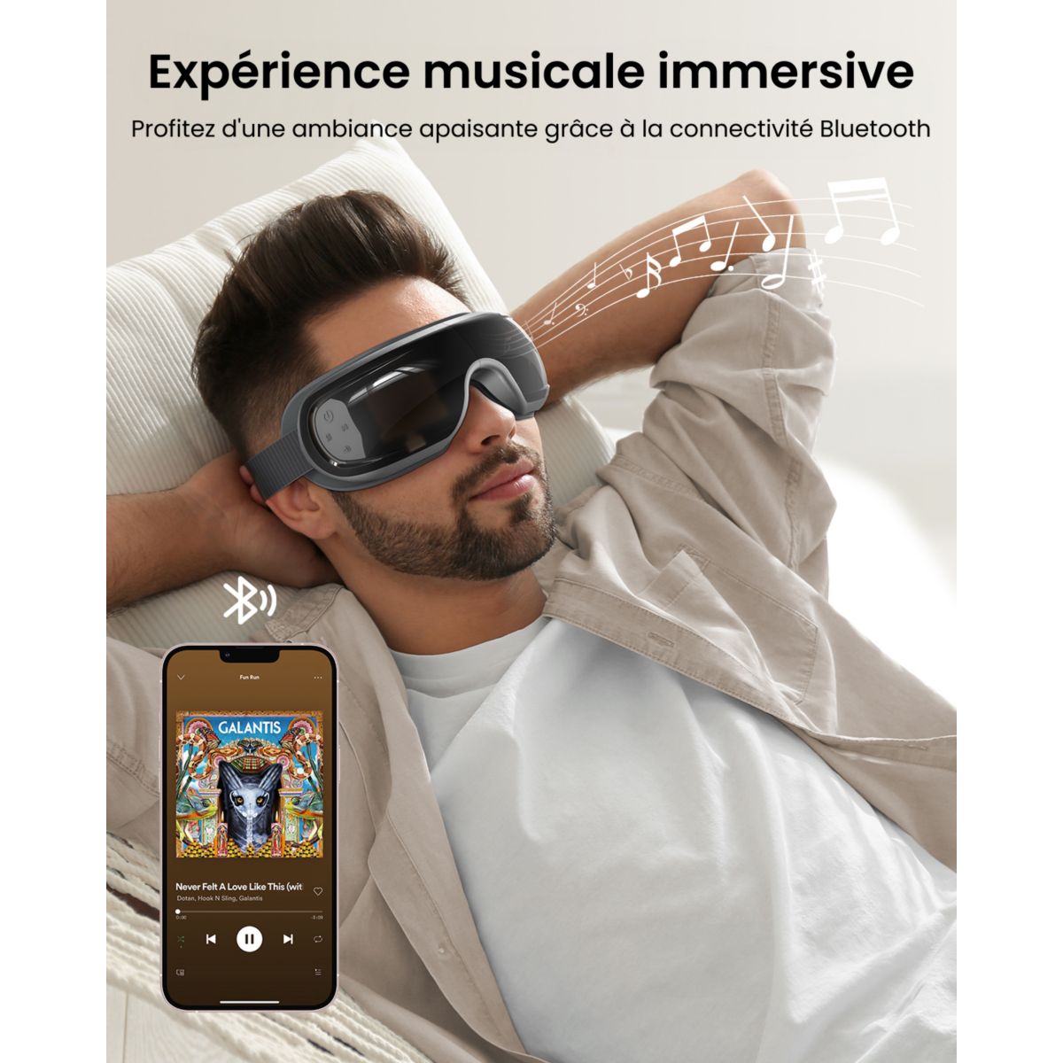 Masque de relaxation Eyeris 3 G010V couleur unique, RENPHO