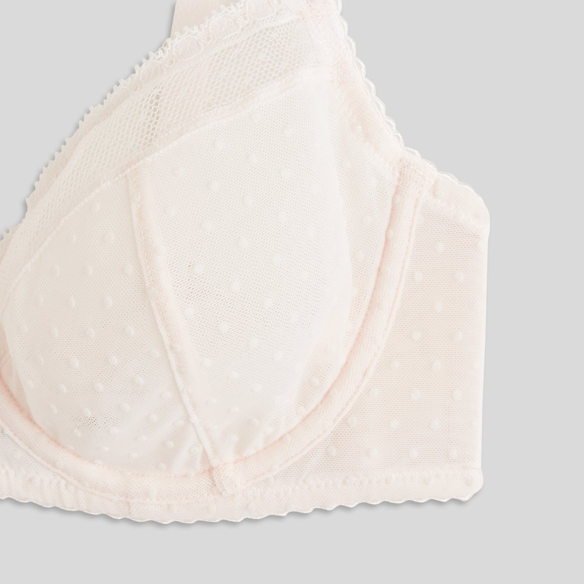 Soutien-gorge Paddé Adele En Tulle Flockée pistil, MONOPRIX