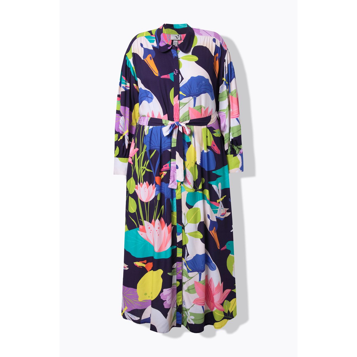 Robe maxi imprimé champêtre marine, ULLA POPKEN