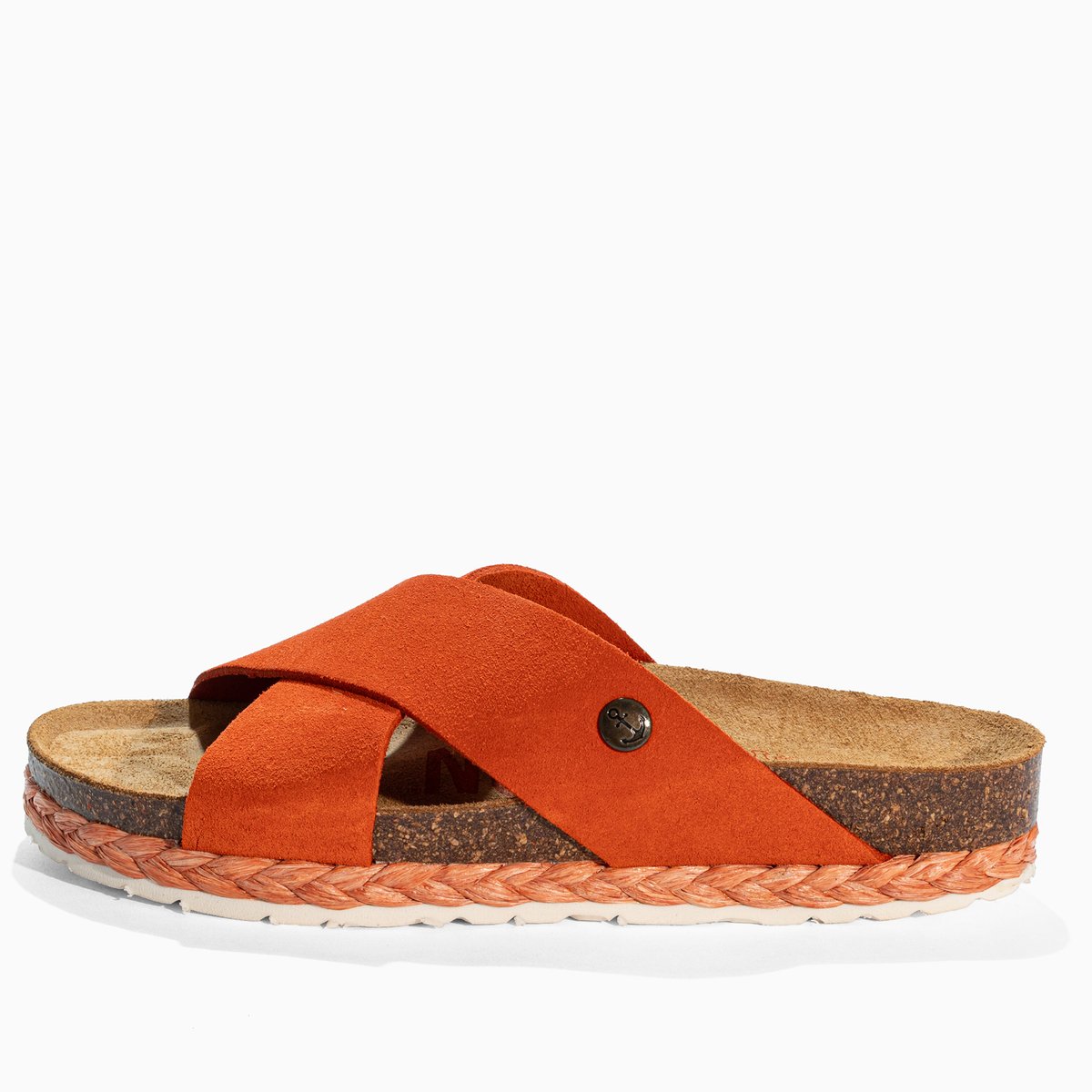 Sandales en cuir suédé BURGOS orange, BAYTON