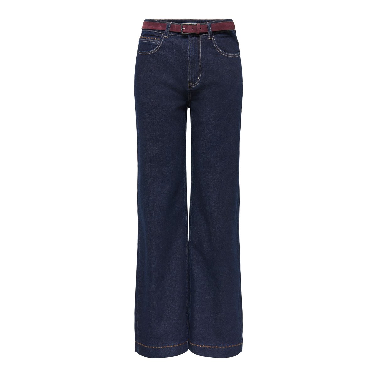 Jean À Jambe Large dark blue denim 1, ONLY