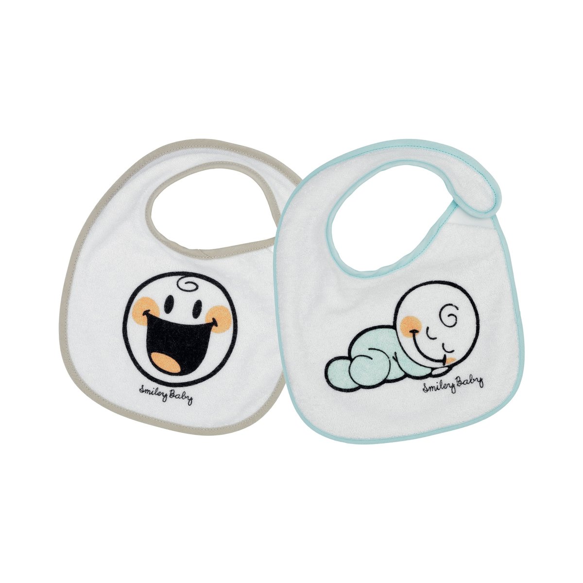 Lot de 2 bavoirs #b0cce6, TROIS KILOS SEPT