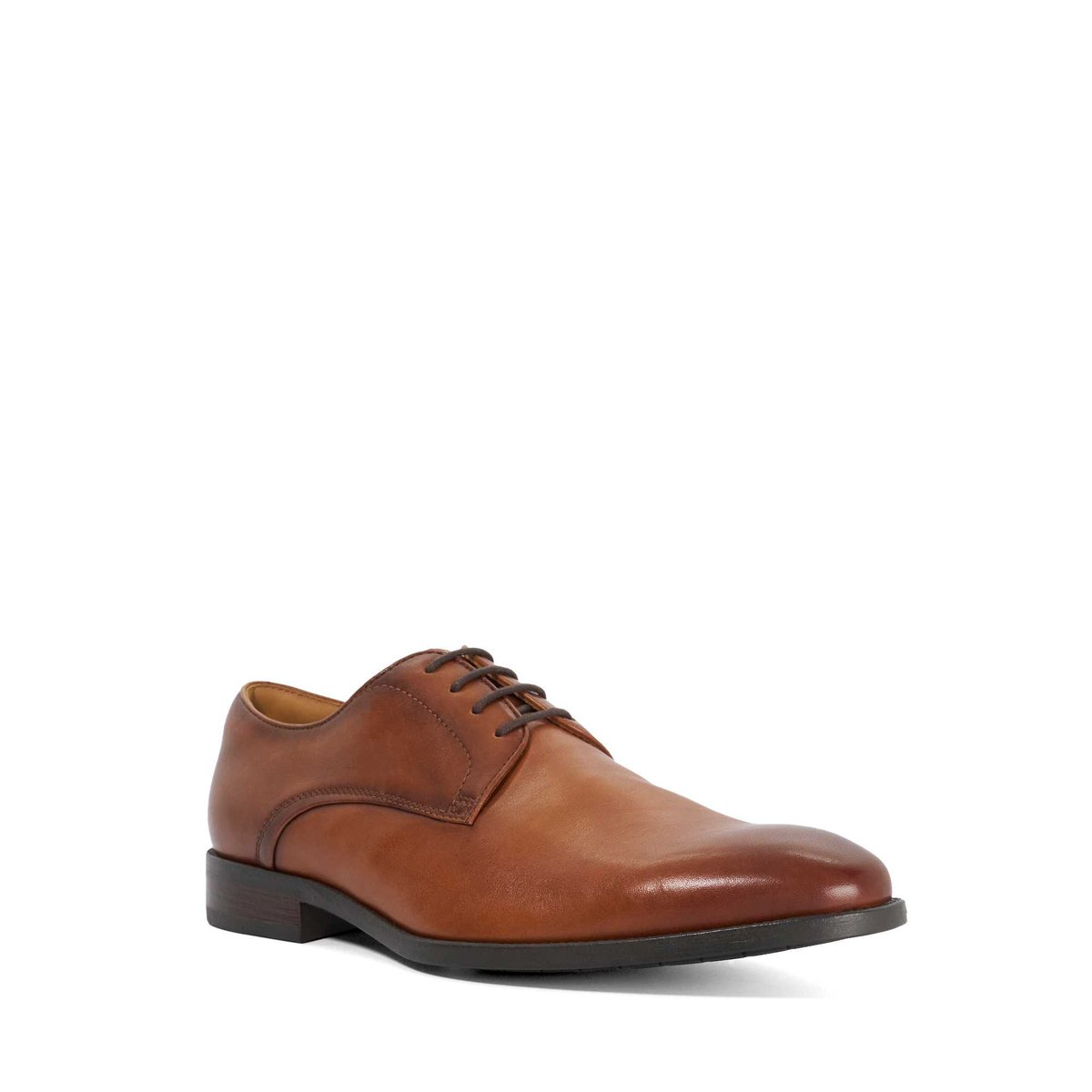 Gibsons en cuir à lacets - SOLE tan-leather, DUNE LONDON