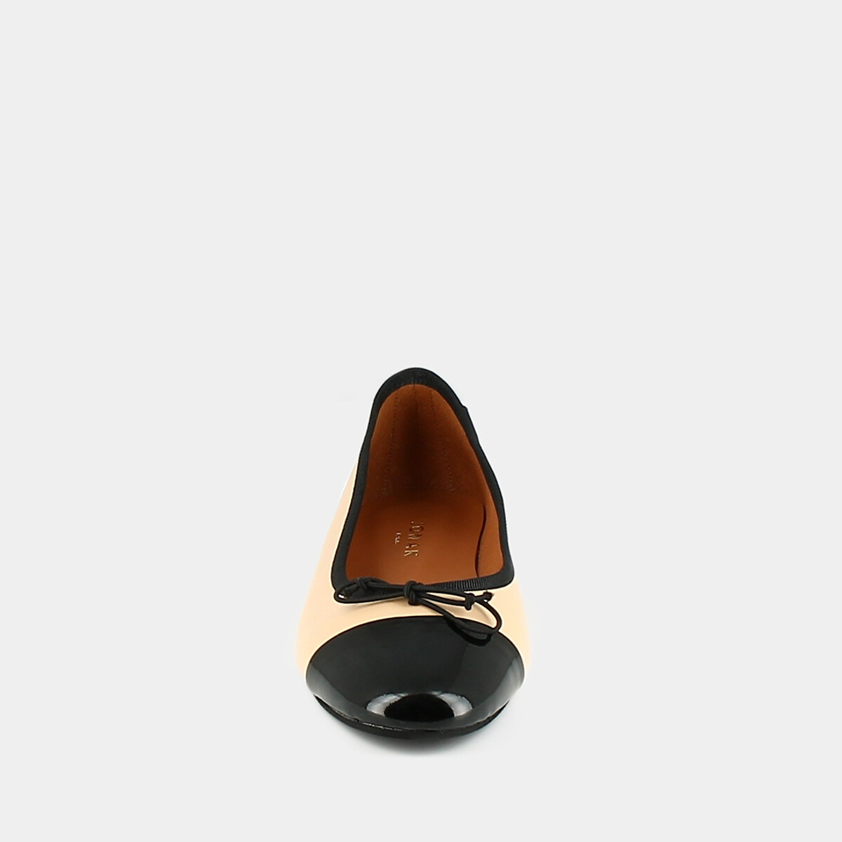 Daxi Leather Ballet Flats beige/black, JONAK