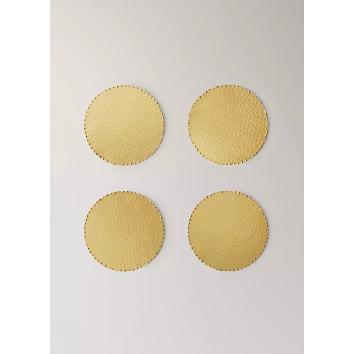 Sous-verre en acier inoxydable texturés or, MANGO HOME
