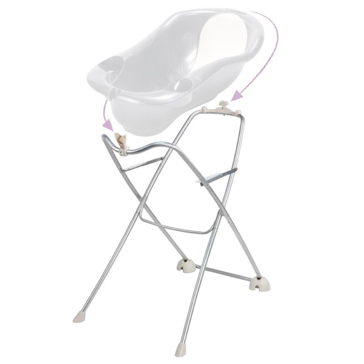 Support baignoire bébé anatomy 80800742 gris, TIGEX