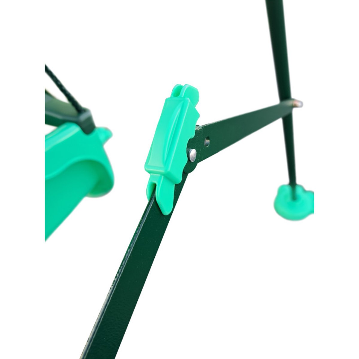 Portique balançoire bébé pliant en métal vert, SOULET