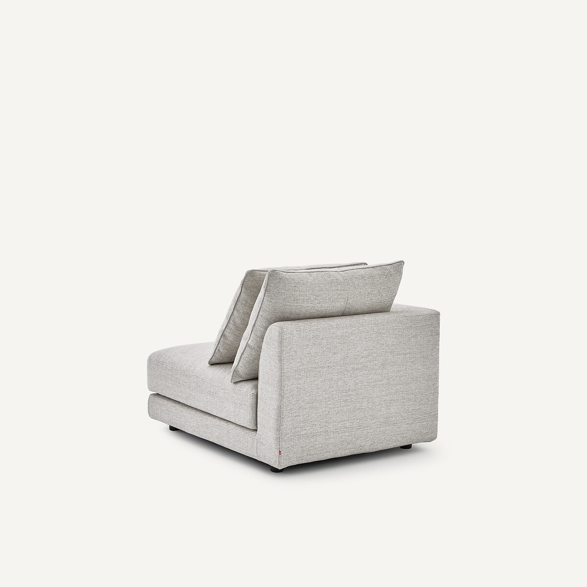 Demi-canapé gauche, modulable en toile jaspée, TIBERIO gris/blanc, AM.PM
