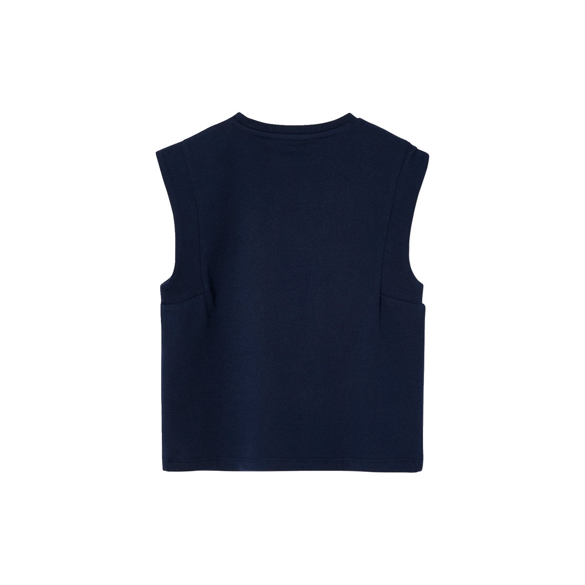T-shirt à épaulettes motif placé marine, VERTBAUDET