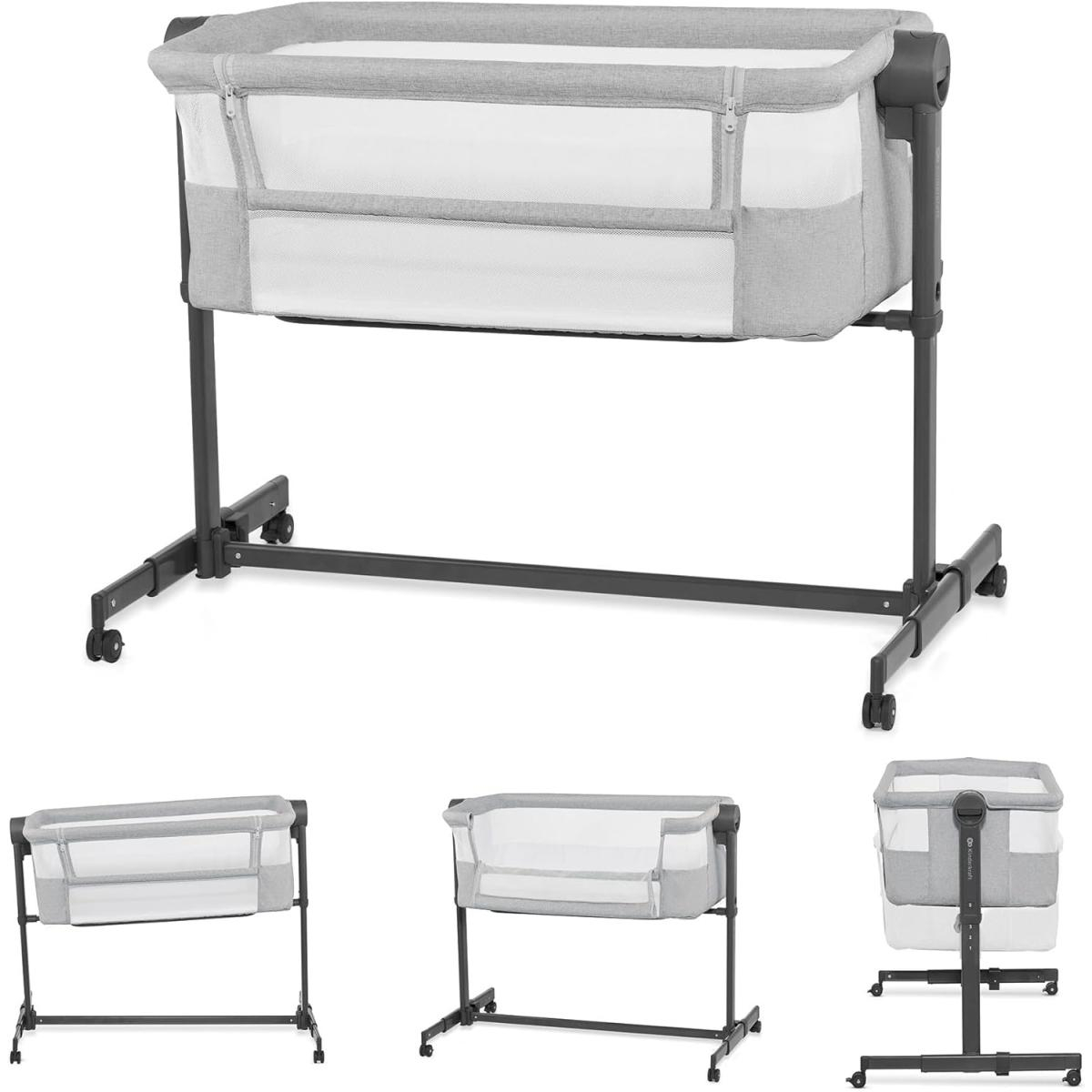 Lit d'appoint 2en1 NESTE UP 2 gris clair blanc, KINDERKRAFT
