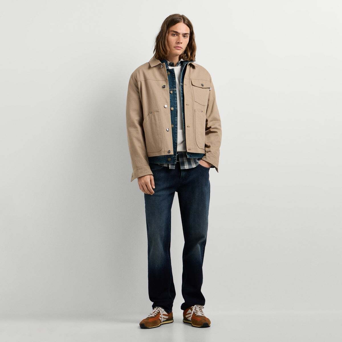 Veste Coupe Regular En Sergé beige malté, PEPE JEANS