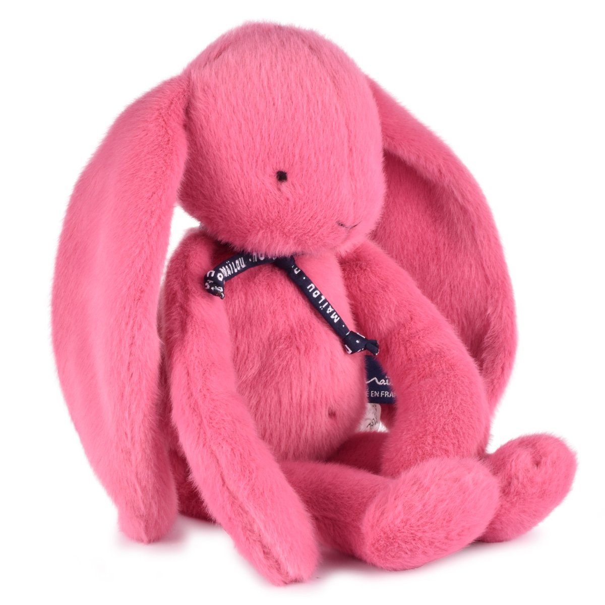 Peluche Lapin MELOE 37 cm rose bubble gum, MAILOU TRADITION