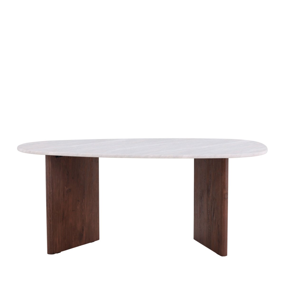 Table à manger 8 personnes organique effet marbre- GRONVIK gris clair, VENTURE HOME
