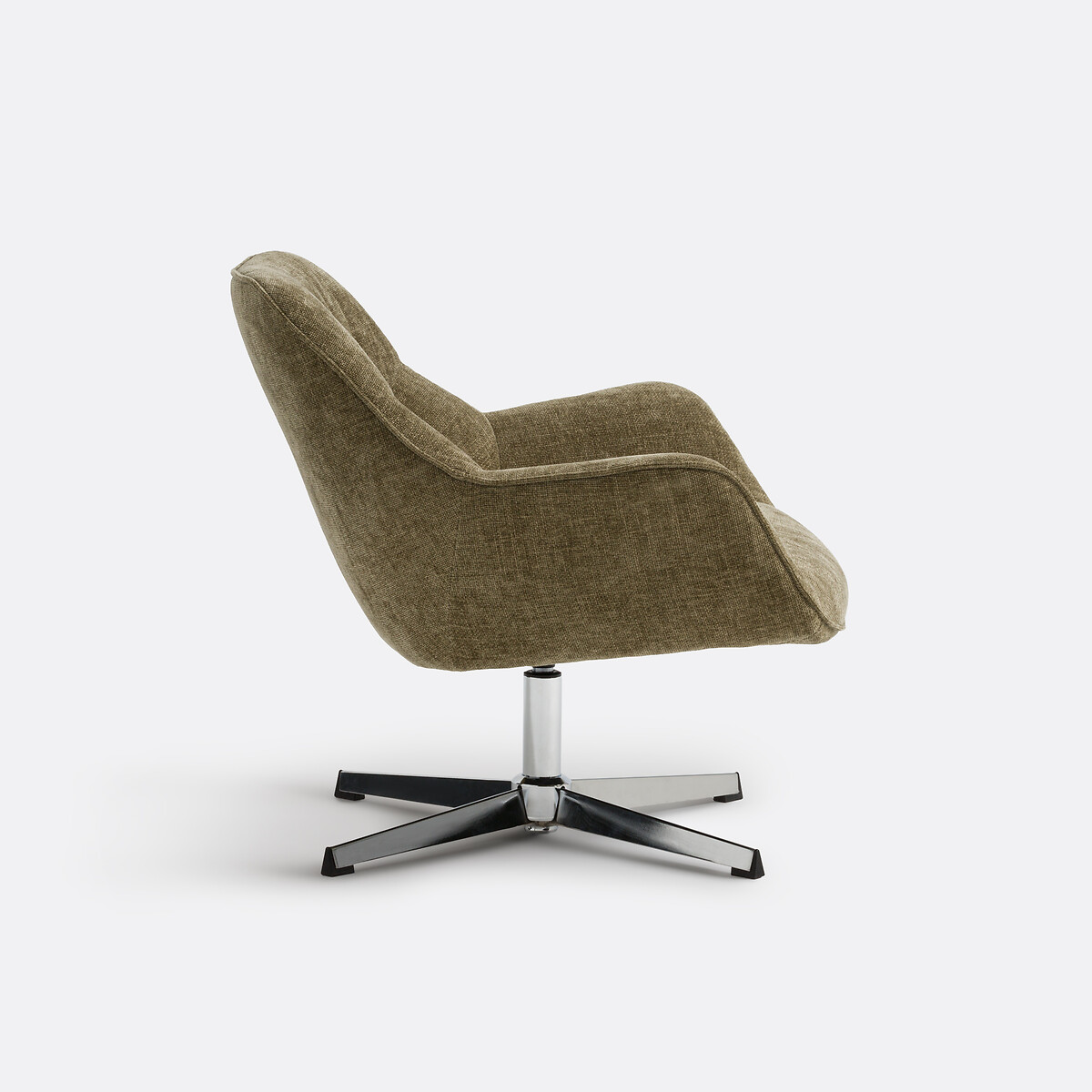 Fauteuil pivotant, tissu texturé, HEMMO kaki, LA REDOUTE INTERIEURS