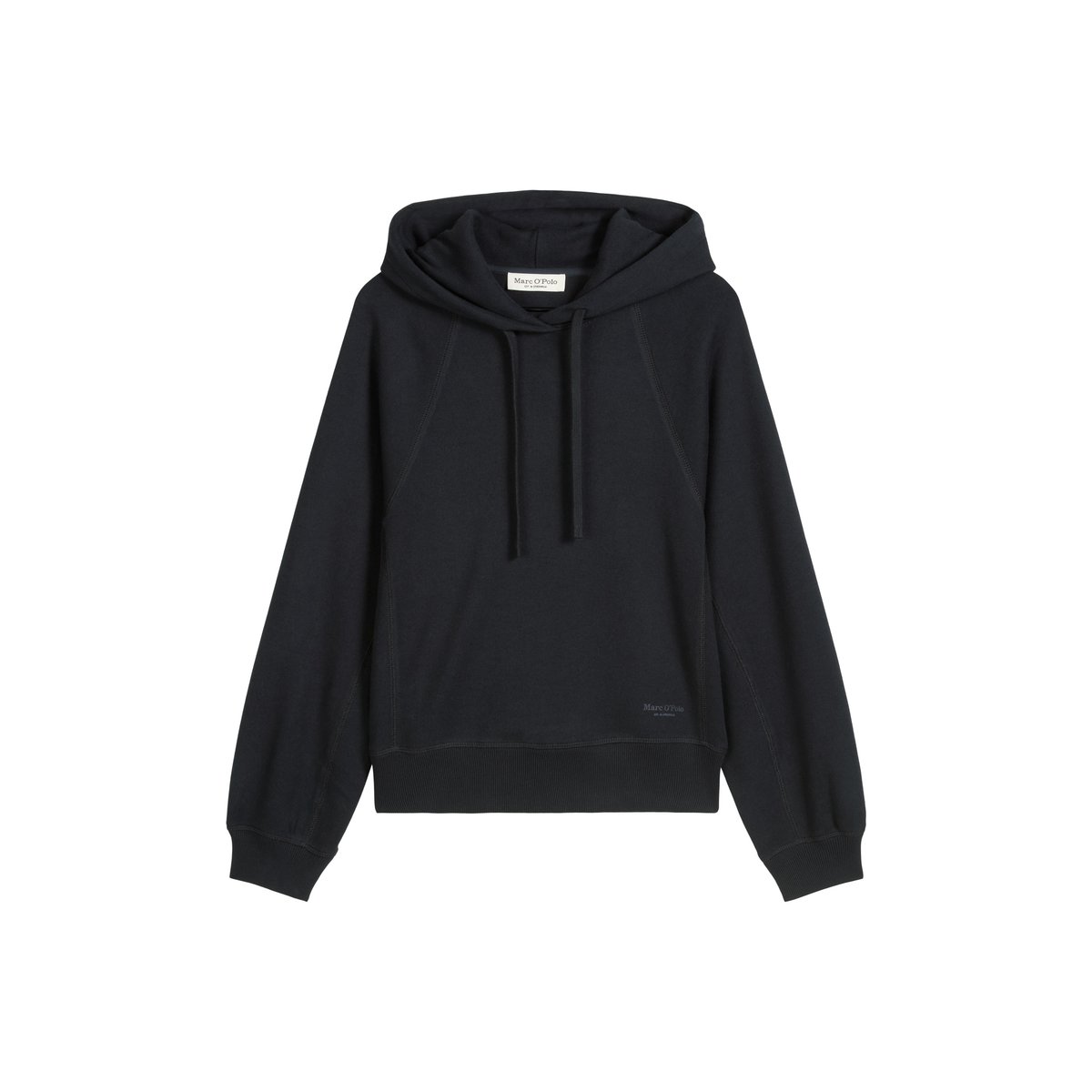 Hoodie regular en pur coton bio bleu foncé, MARC O'POLO