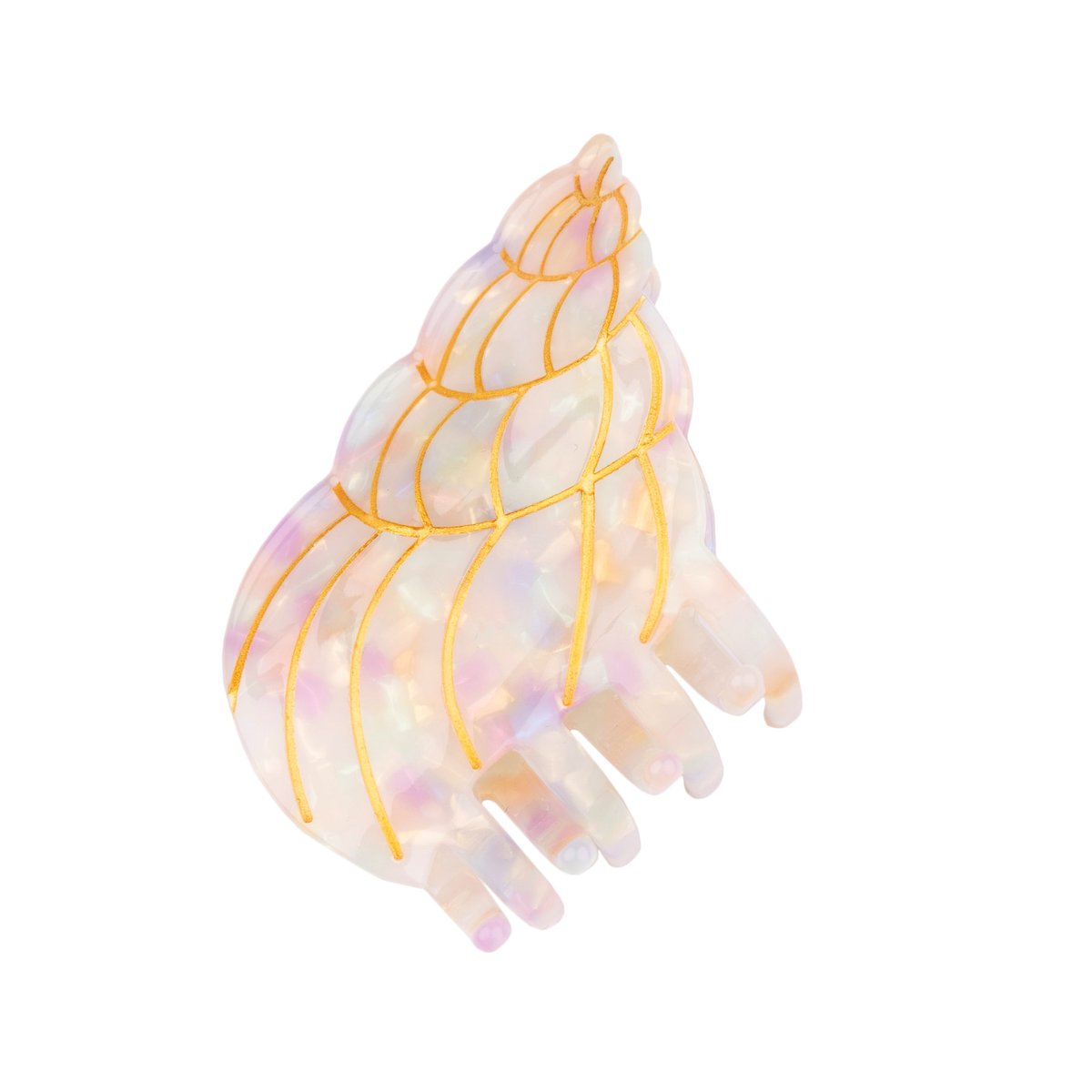 Pince à cheveux COQUILLAGE beige irisé, COUCOU SUZETTE
