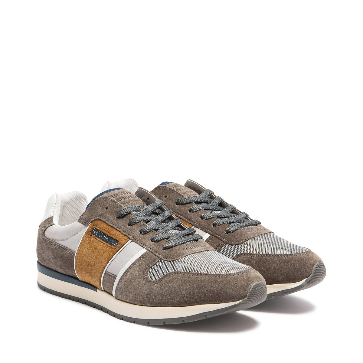 Baskets textile AFFAIRAN gris+cognac, REDSKINS
