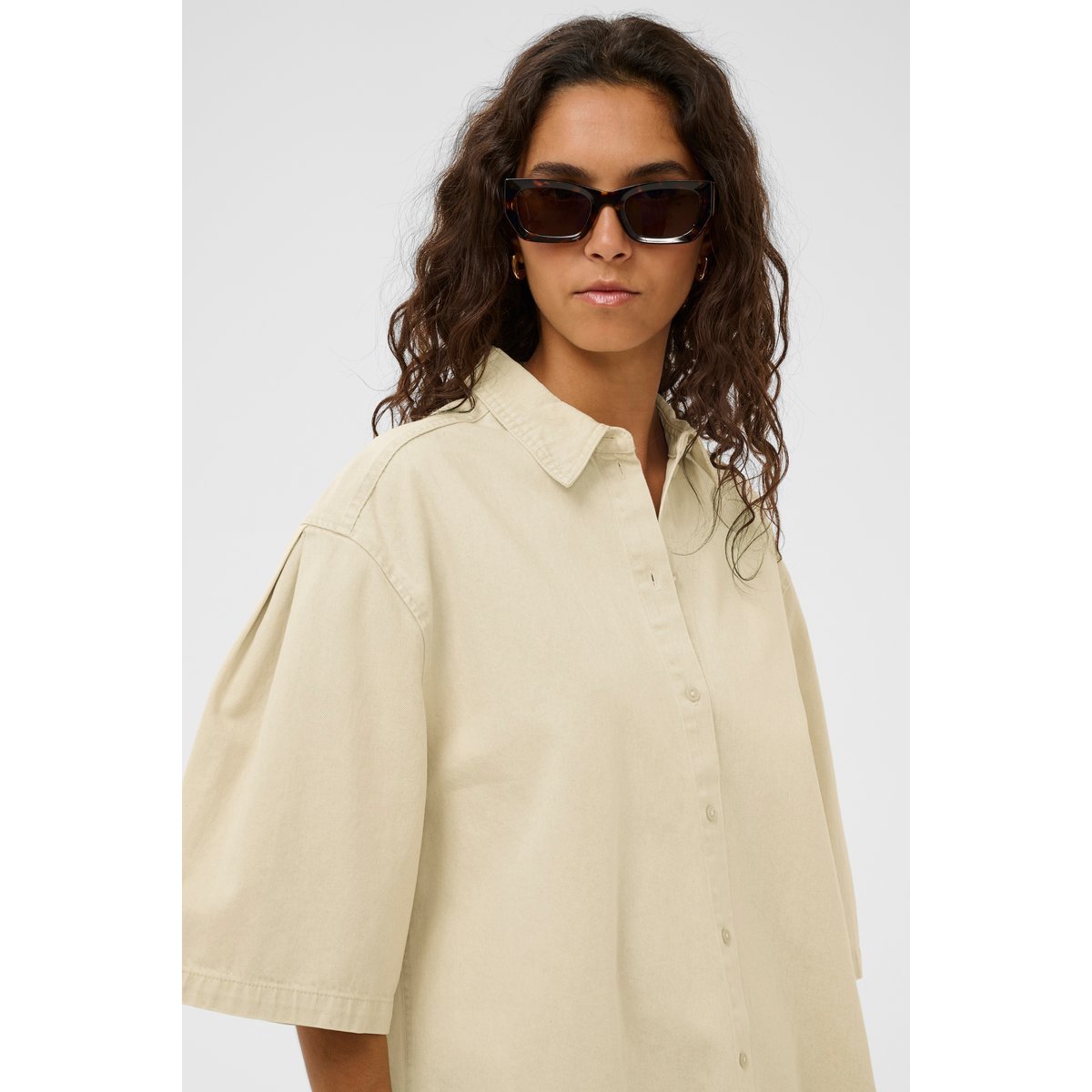 Chemise à manches longues jaune reed yellow denim, SOAKED IN LUXURY