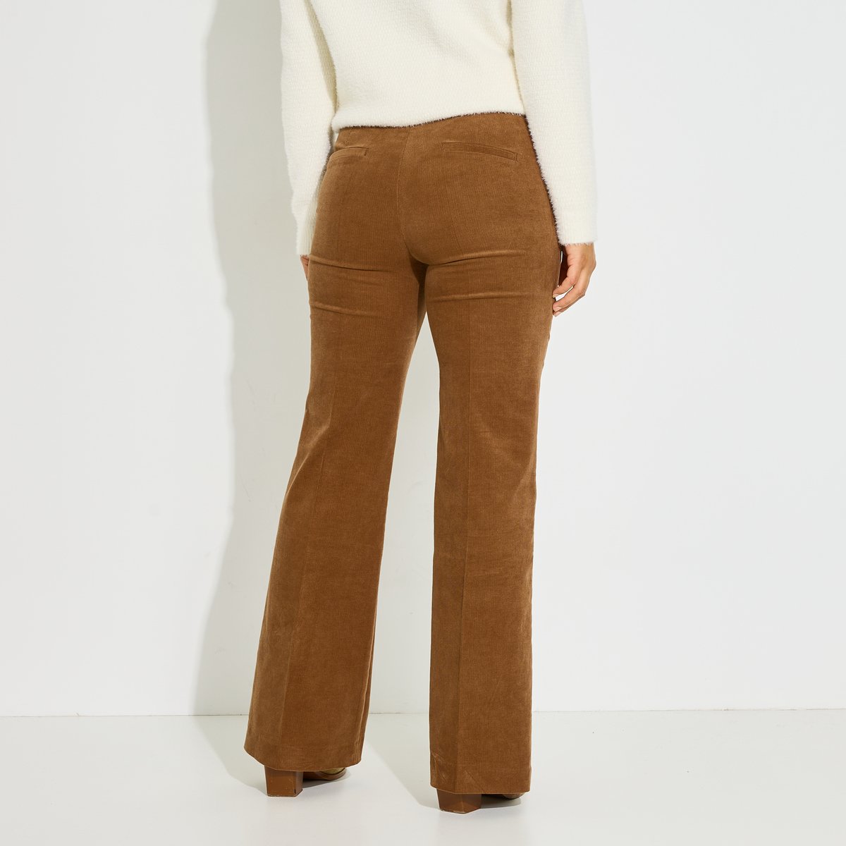 Pantalon velours côtelé marron camel, GRAIN DE MALICE