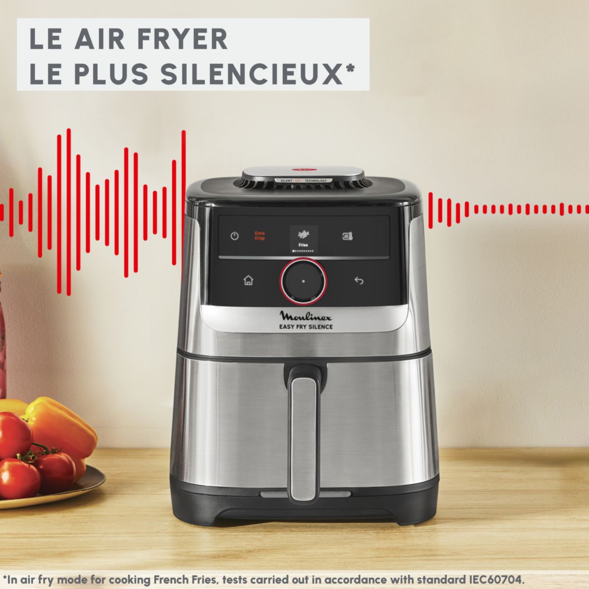 Friteuse sans huile Easy Fry Silence Smart 5L EZ572DF0 couleur unique, MOULINEX